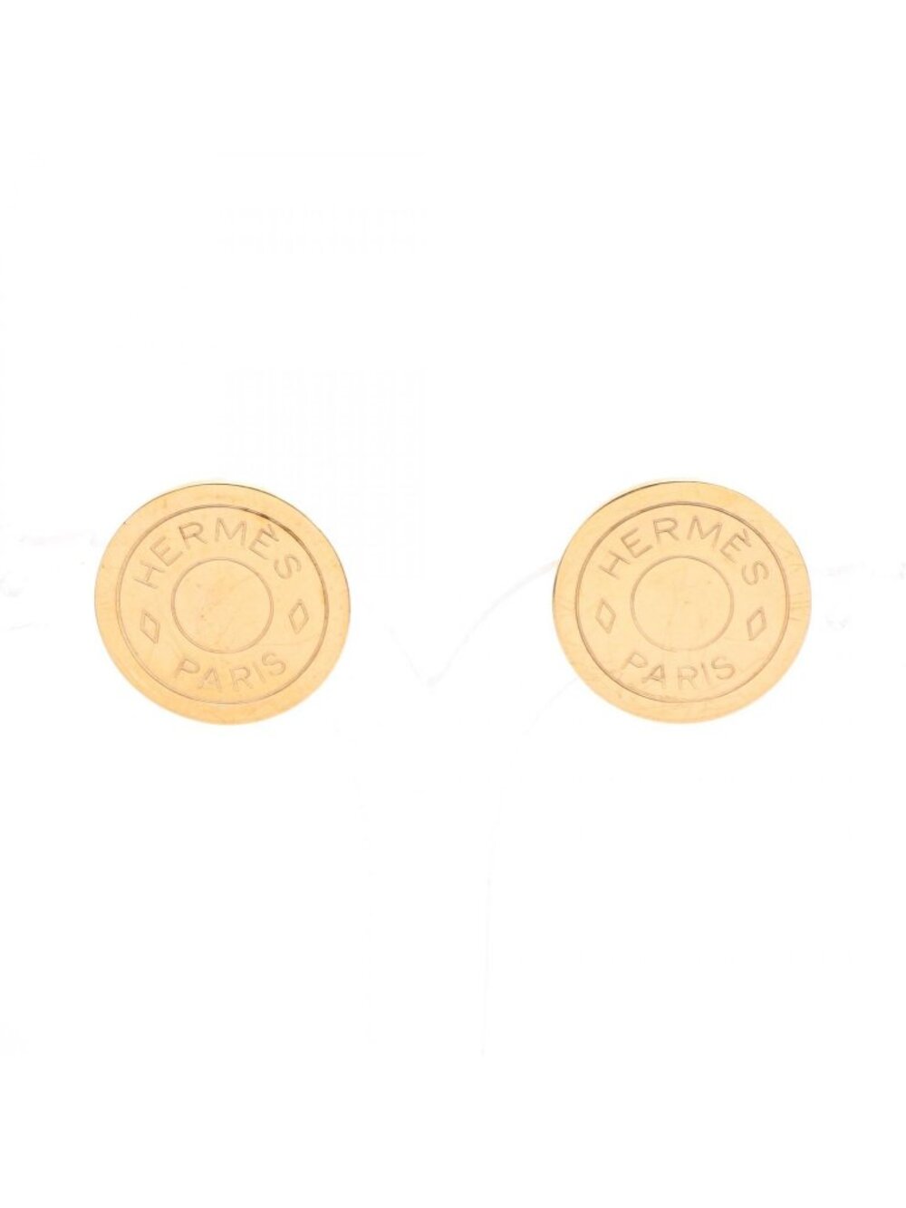 Hermes Earrings Sellier Gold